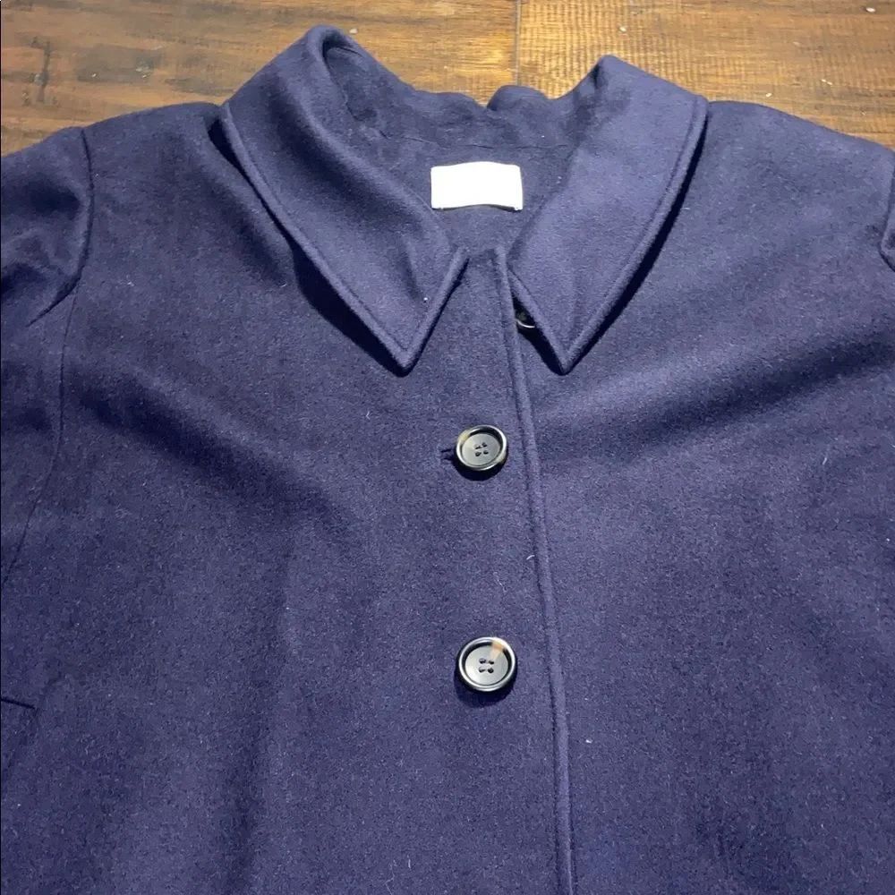 Nwt Lattelier Navy Cashmere Wool Blend Coat Ladies Xl — image 6 of 8